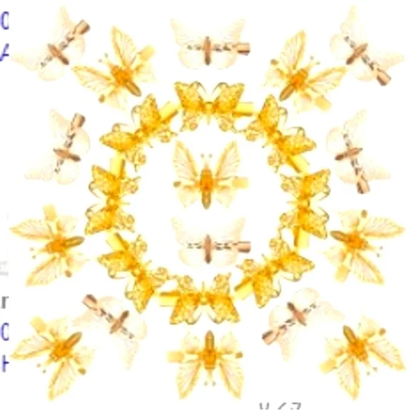 Set of 24 Pcs Gold Butterfly Hairpins - Picture 2 of 8